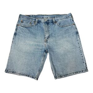 Levis 405 Mens Blue Standard Fit Medium Wash Denim Shorts Size 38